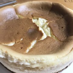 誕生日にチーズケーキ