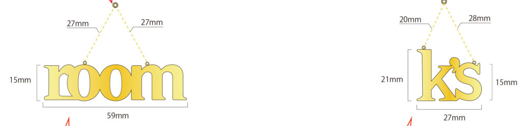 イニシャルピアス「shinono」のオーダー作製の画像