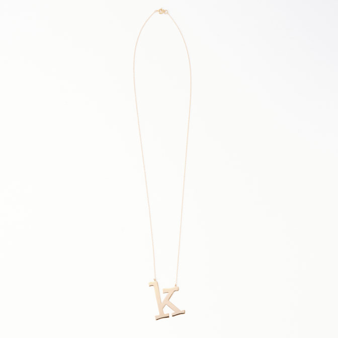イニシャルネックレス　k