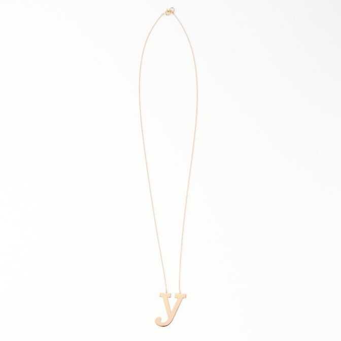 イニシャルネックレス y